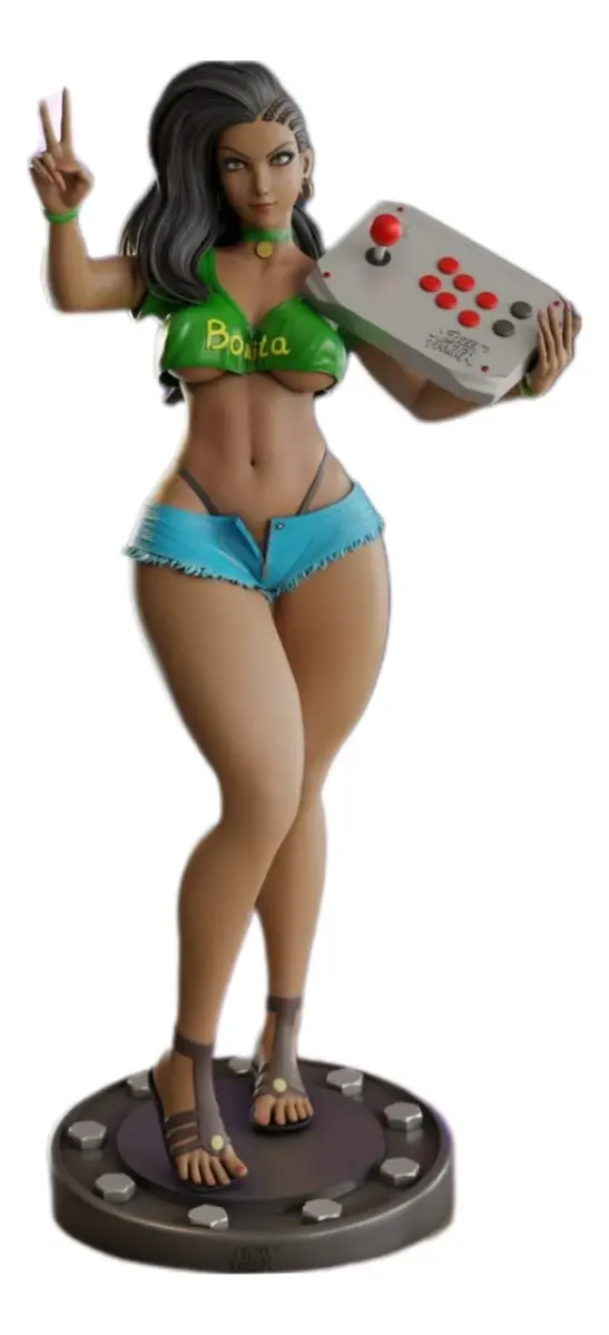 Street Fighter Laura Matsuda 15cm impressão 3D decoração