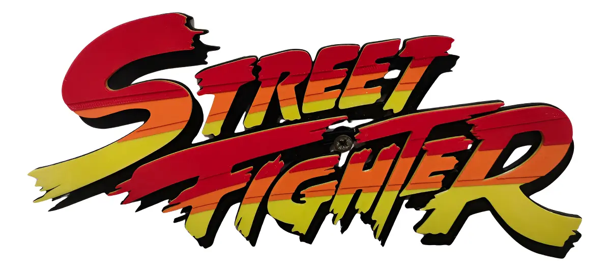 Letreiro Logo Street Fighter acrílico setup