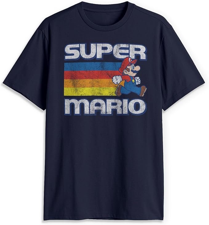 Camiseta Mario Arte Stripe Running Retro listrada