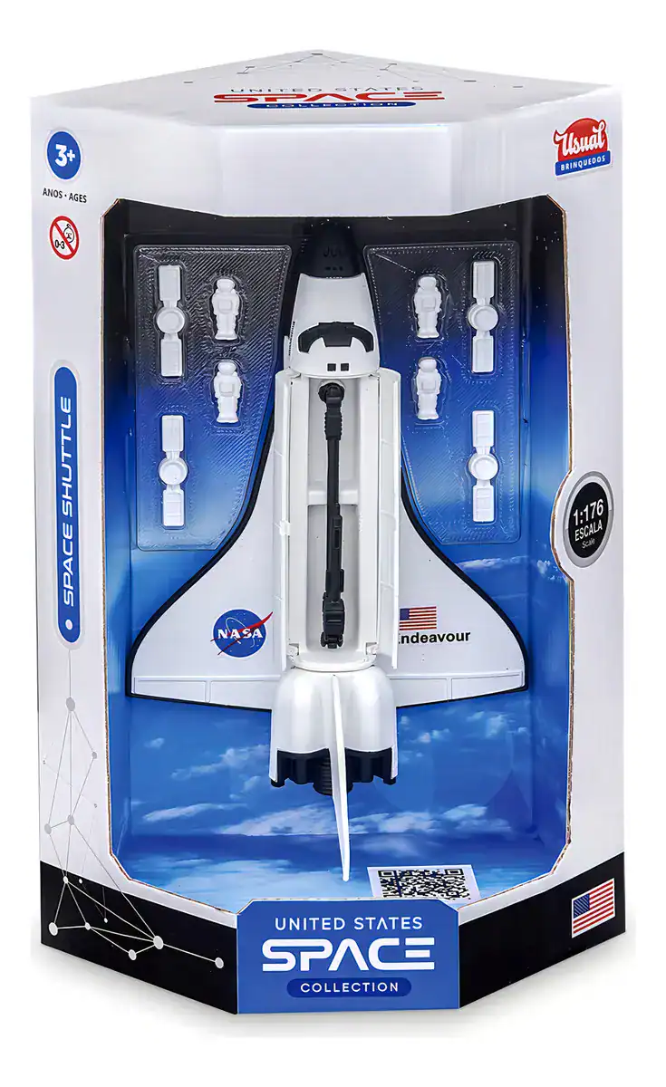 Onibus Espacial Miniatura Ferro Decoração