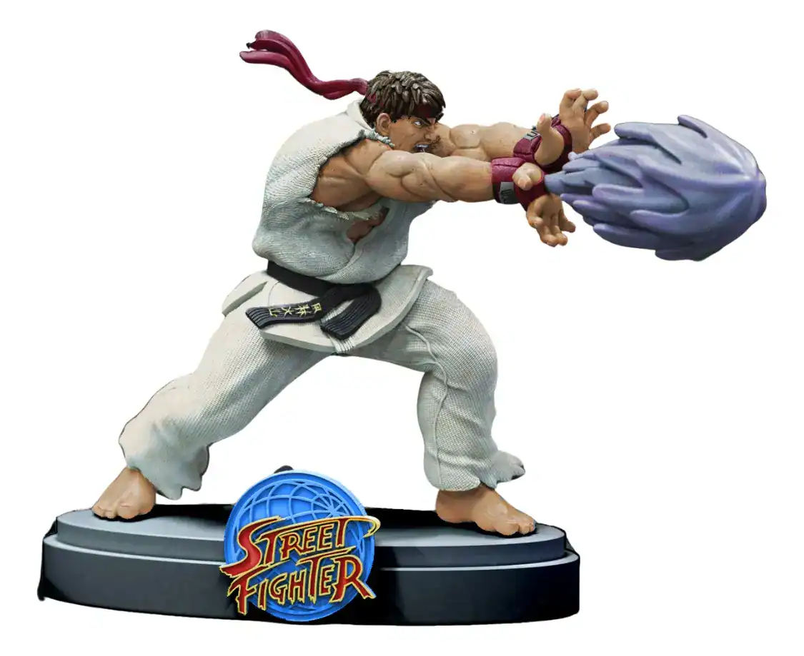 Figure Ryu Street Fighter 1:10 impressão 3D decoração