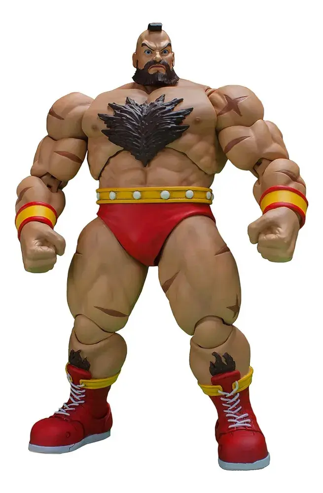 Zangief Street Fighter Ciclone Vermelho Spinning Piledriver russo