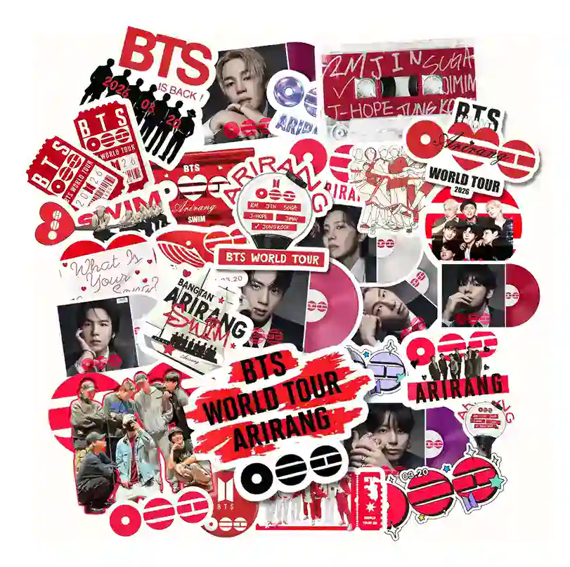 30 Adesivos Bts