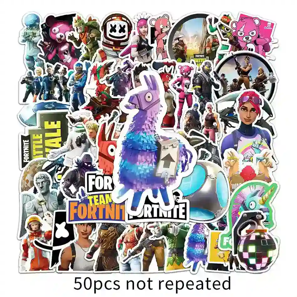 50 Adesivos Prova Dagua Fortnite personagens armas stickers
