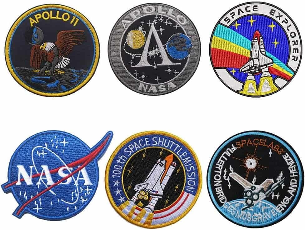 Kit Patches Bordados Combinação NASA Mochilas