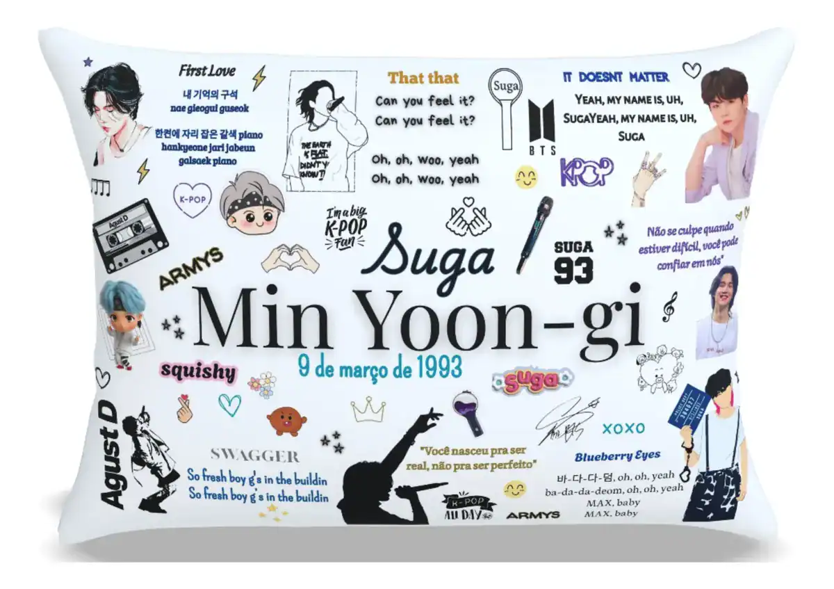 Almofada Personalizada BTS Suga