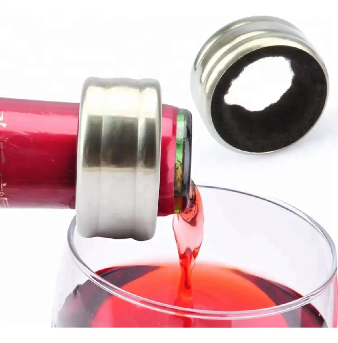 Anel Corta Gotas Haüskraft Inox para Vinhos