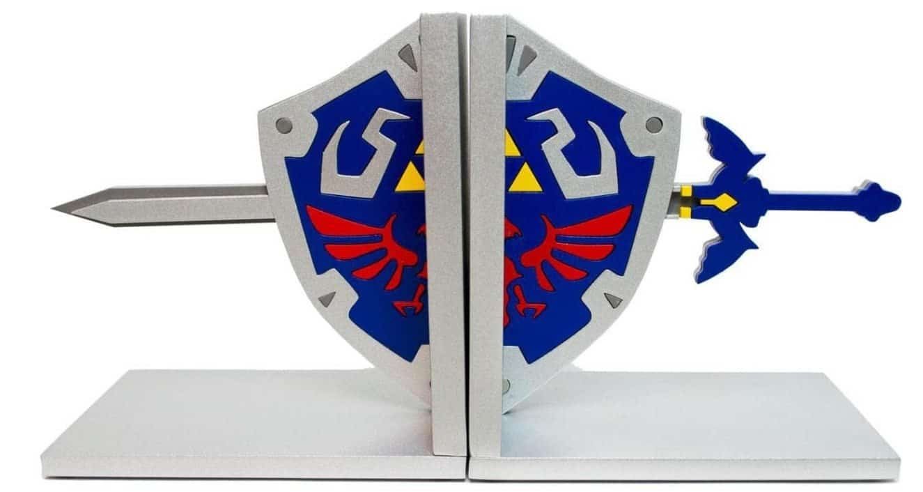 Aparador de Livros e Jogos Zelda Escudo Link