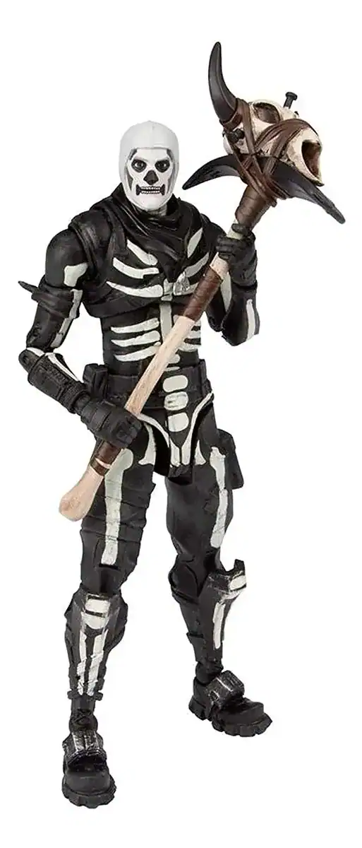 Boneco Ação McFarlane Fortnite Skull Trooper Premium articulado 17cm