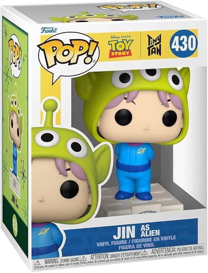 Funko Pop! 430 Jin as Alien BTS Toy-Story X Tiny Tan