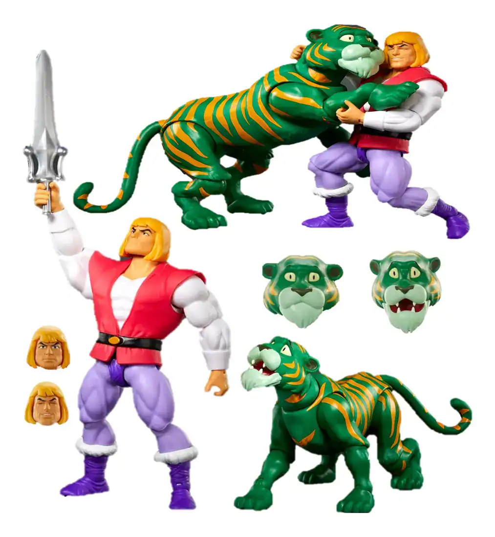 Boneco He-Man com Gato Guerreiro Masters of Universe