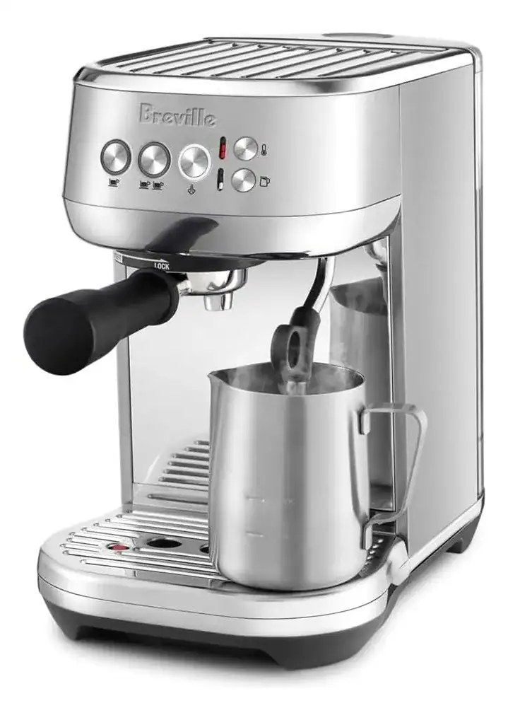 Cafeteira espresso semi-automática Breville Bambino Plus Bes500bss em aço escovado para home barista