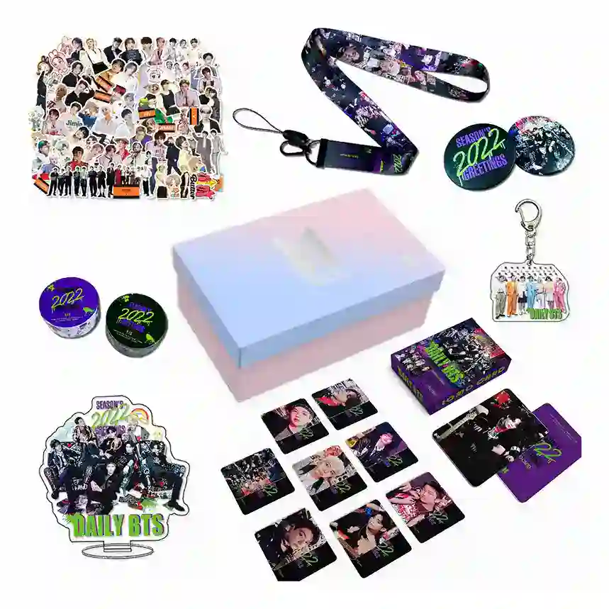 Caixa De Presente Para Chaveiros Com Cartão Lomo Do Bts