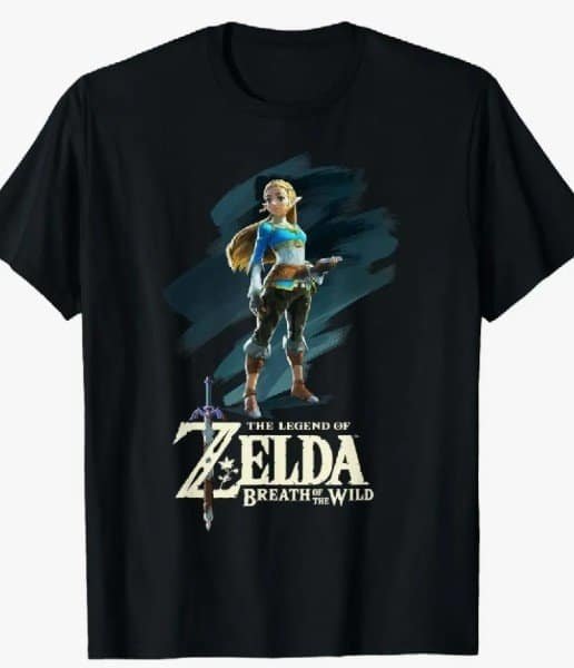 Nintendo Camiseta masculina Breath of The Wild Zelda Paint