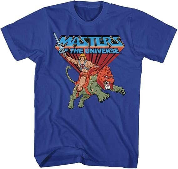 Camiseta Adulto He-Man Rides Into Battle Masters of the Universe