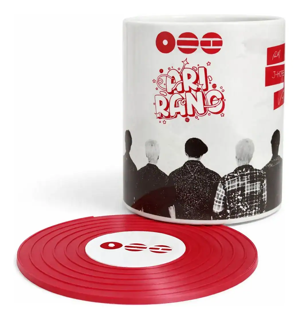 Caneca Bts Arirang + Porta Copo