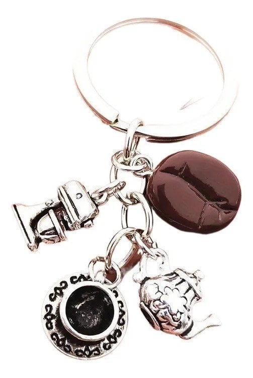Chaveiro Café metal miniatura