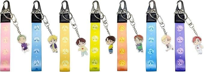 Chaveiro com alça de personagem BTS