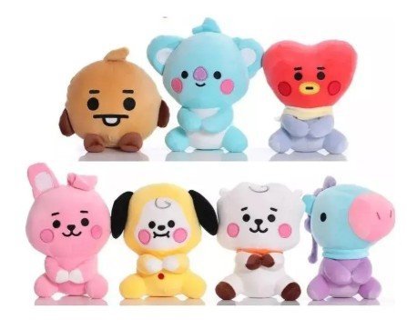 Conjunto De 7 Pelúcias Bts Bt21