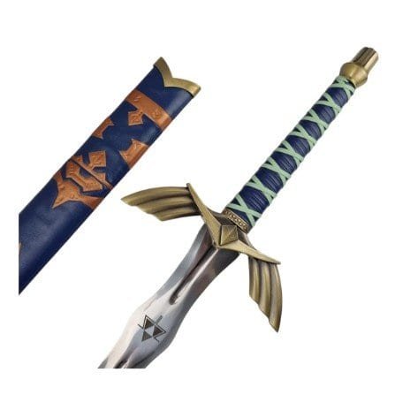 Espada Link Zelda Master Sword em Aço com Bainha Decorativa