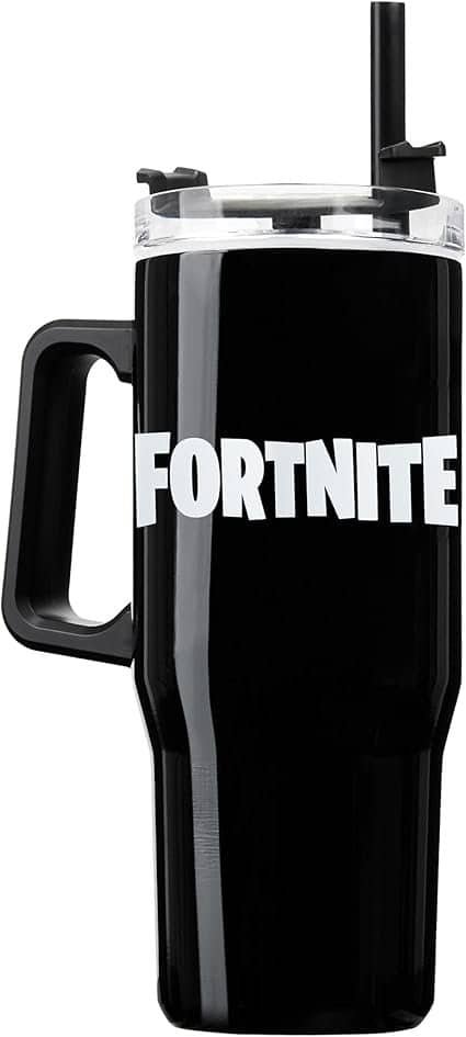 FORTNITE Caneca copo canudo tampa inox bebidas quentes frias