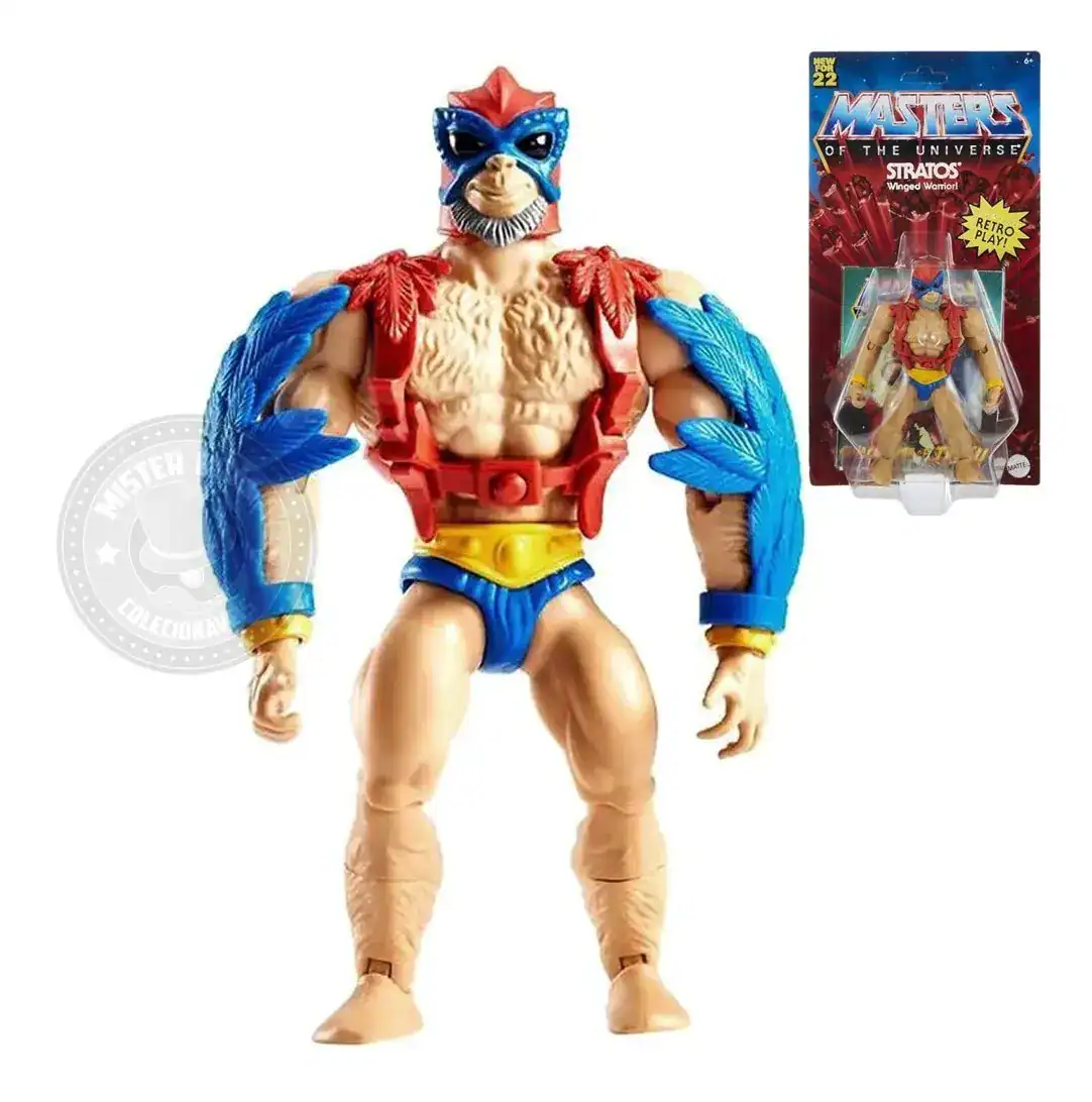 Figura He-Man Master of the Universe Retro Stratos Mattel