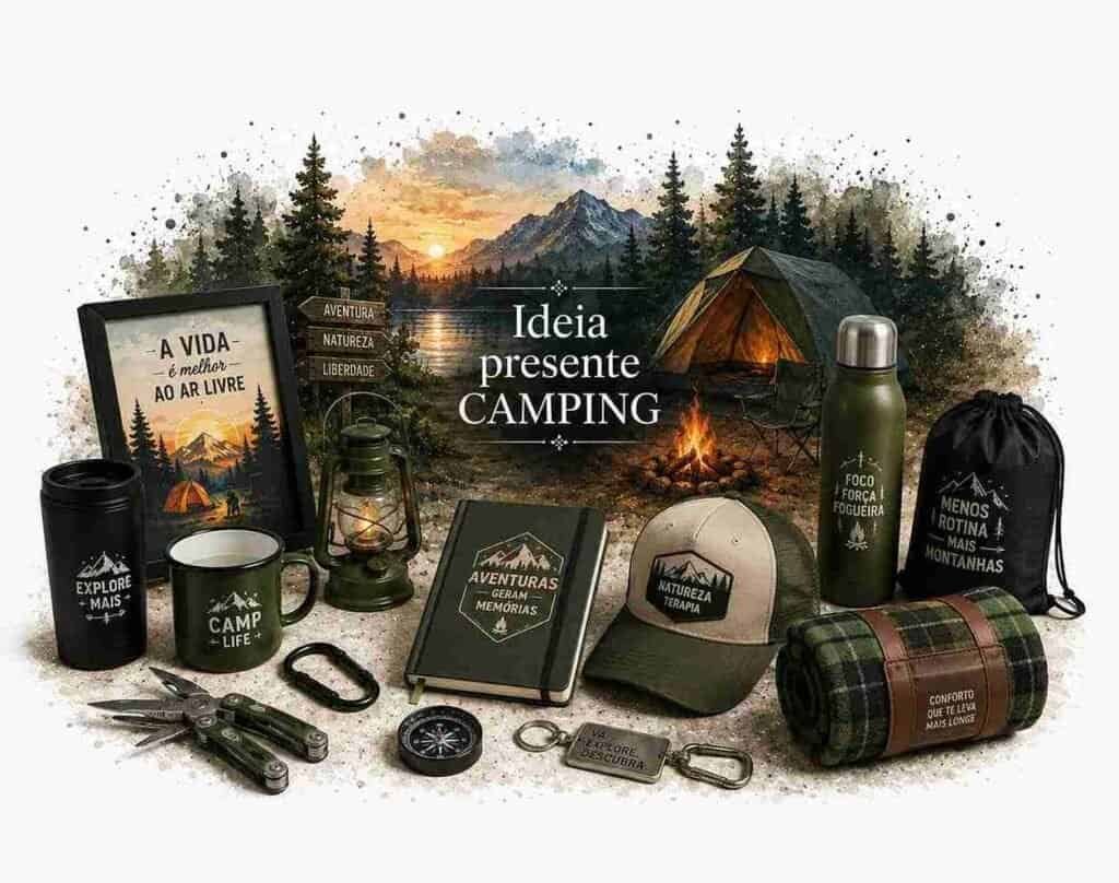Presentes para quem Ama Camping: Guia Definitivo 2026 — Mais de 50 Ideias para Acampar com Estilo