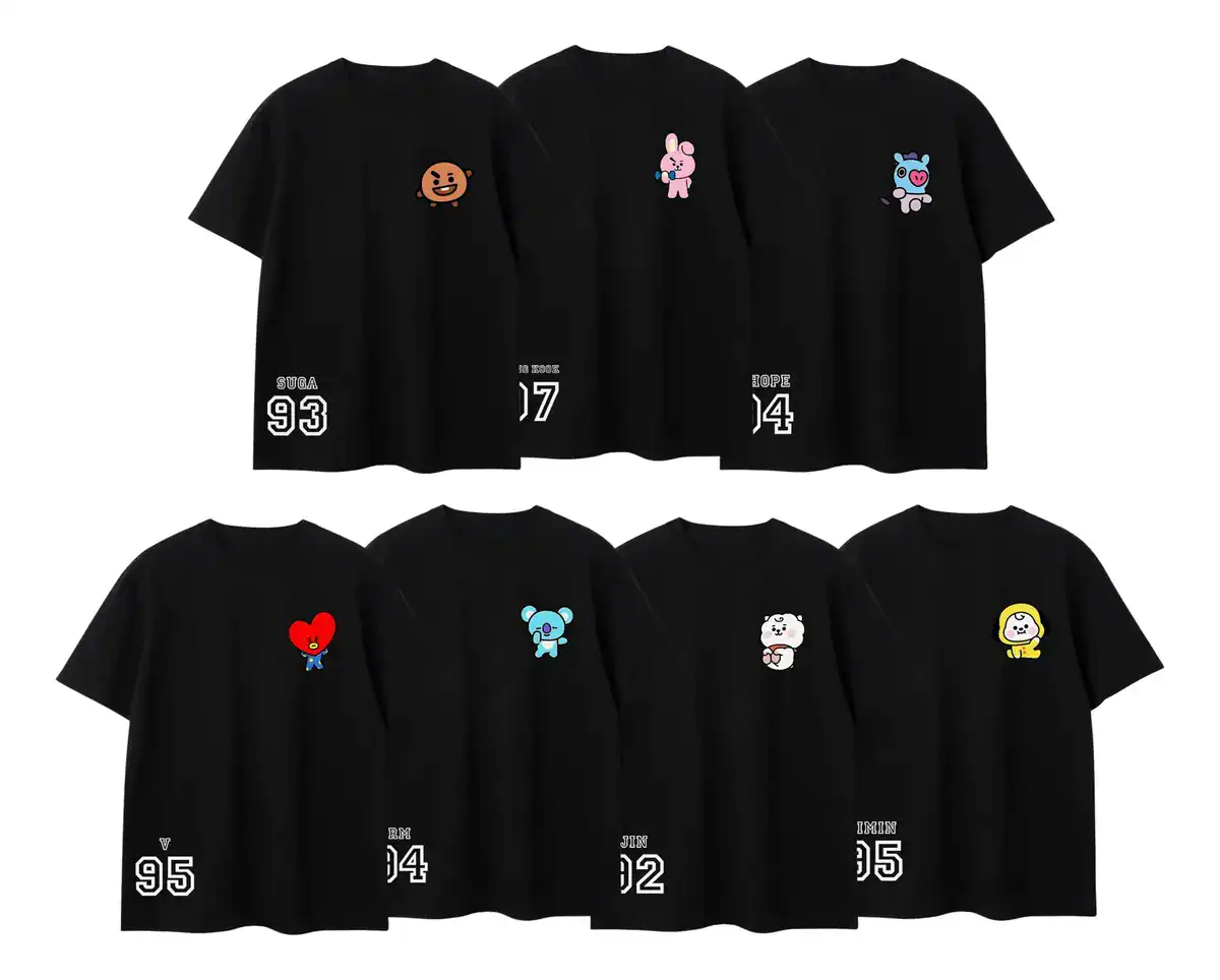 Kit 7 Camisetas Bts Camisa Bt21