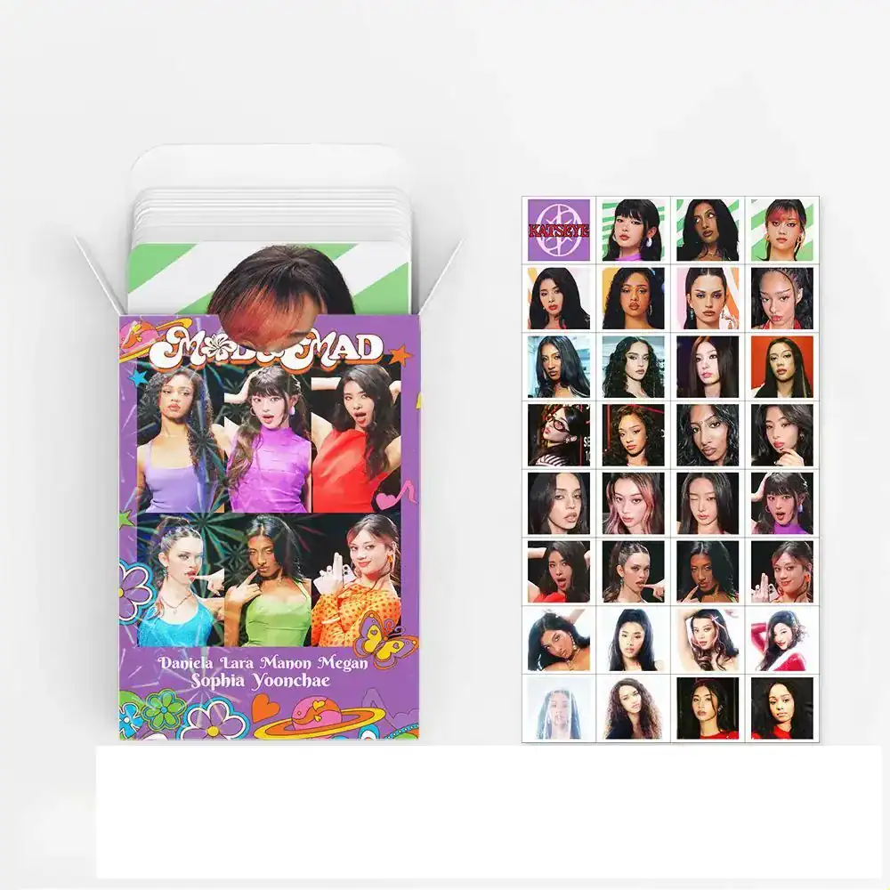Kit 92 Fotocards Katseye 60 photocards 32 adesivos Kpop