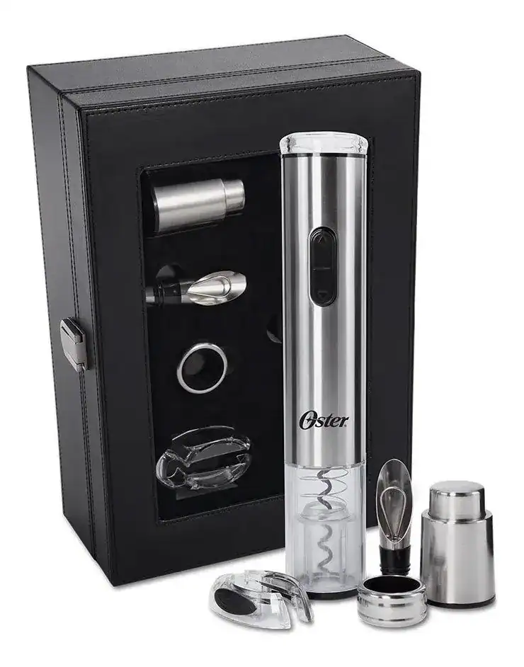 Kit Abridor Elétrico Oster Inspire para vinho com cortador de lacre