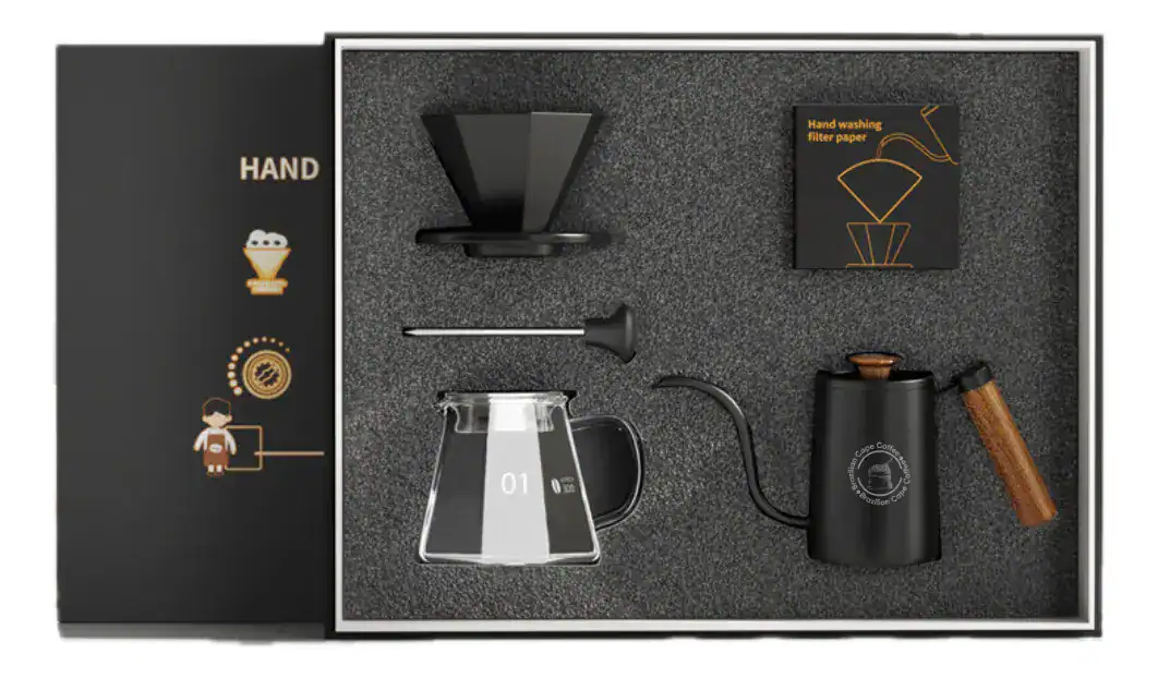 Kit Barista Espresso Chaleira Jarra Coador Cerâmica