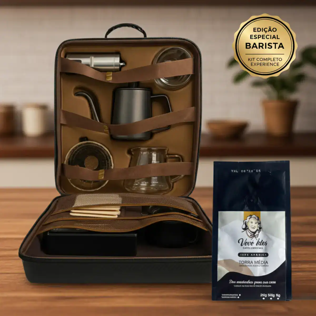 Kit Café Barista Profissional 12 Peças Com Balança Digital