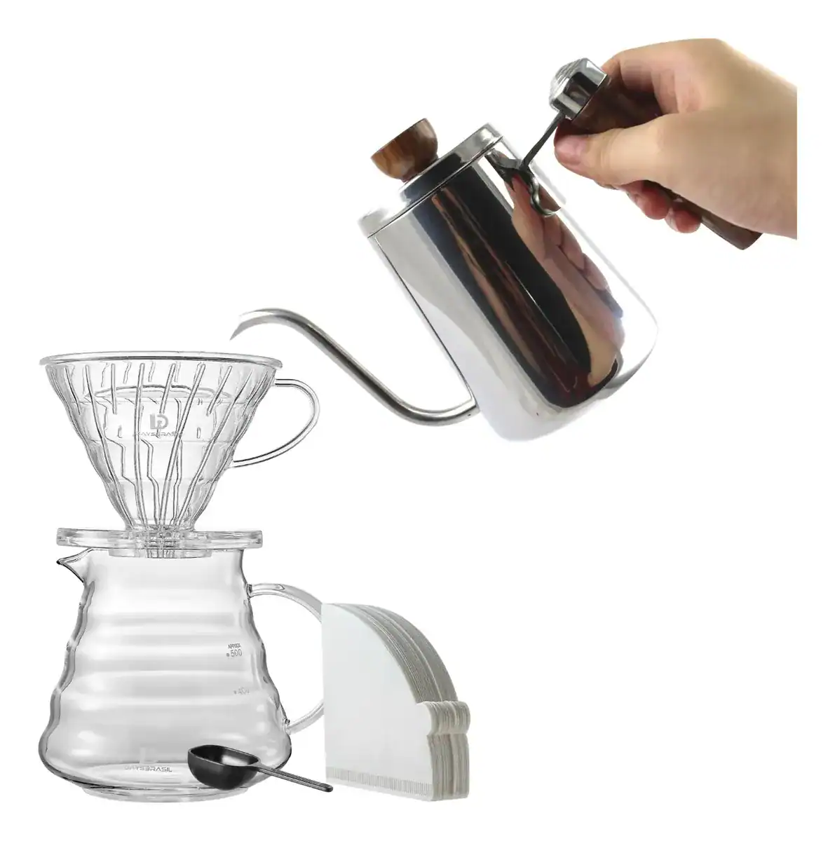 Kit Iniciante Café V60 filtros chaleira
