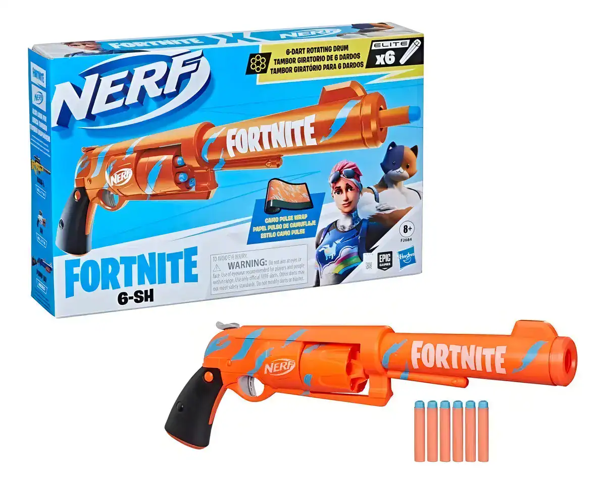 Lançador Nerf Fortnite dardos Hasbro replica jogo