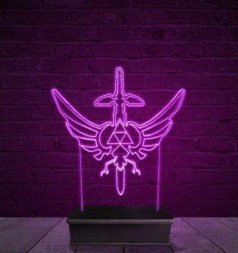 Abajur Led Zelda Acrílico 6 Cores