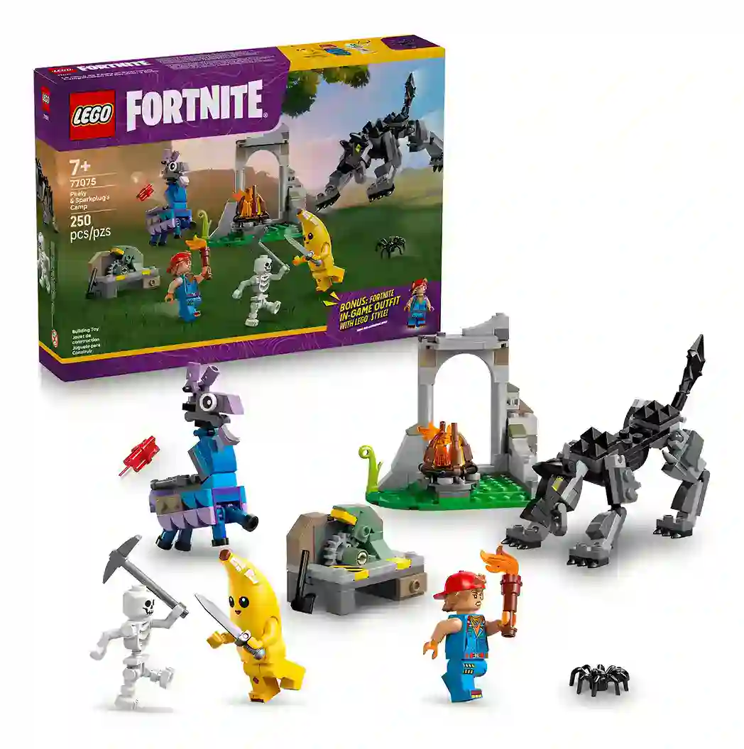 LEGO Fortnite 77075 Acampamento Embananado Faísca construção