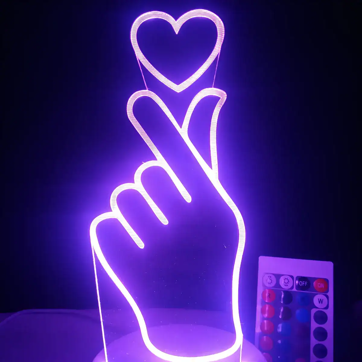 Luminária LED rosa lilás quarto K-pop estética