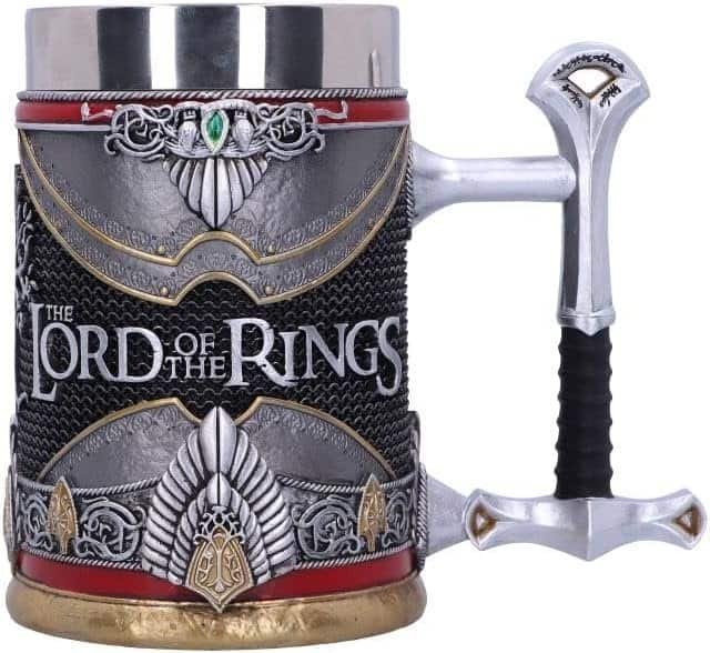 Nemesis Now Caneca Aragorn oficialmente licenciada Lord of The Ring, prata, 15,5 cm