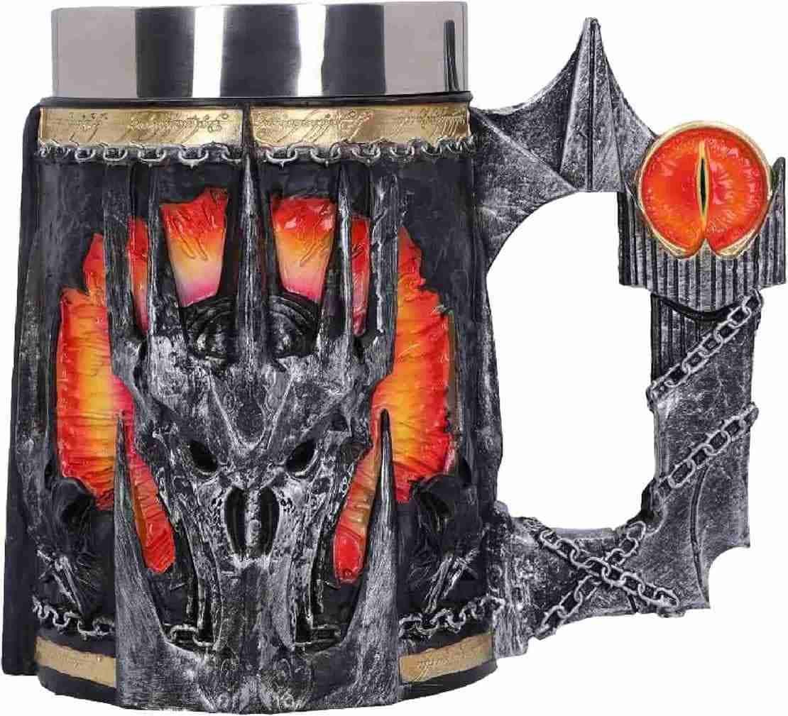 Nemesis Now Caneca Sauron oficialmente licenciada Lord of The Ring, cinza, 15,5 cm