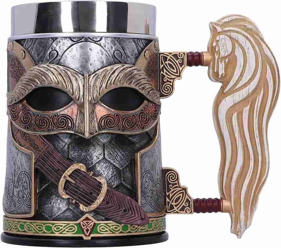 Nemesis Now Caneca de cerveja de resina pintada à mão com inserção removível, 15,5 cm - Rohan