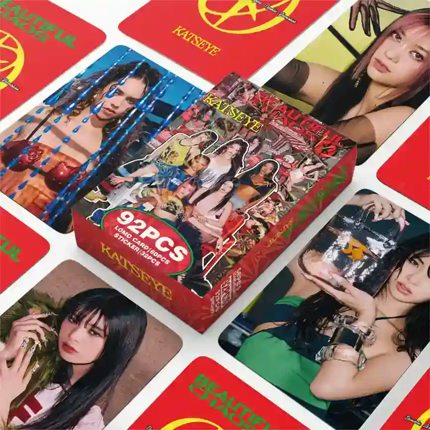 Katseye Beautiful Chaos photocards set completo membro Amazon
