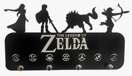 Porta Chaves Zelda Chaveiro Geek Nerd Organizador De Parede