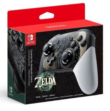 Pro Controller Nintendo Switch — Zelda Edition — Com Gravuras de Hyrule