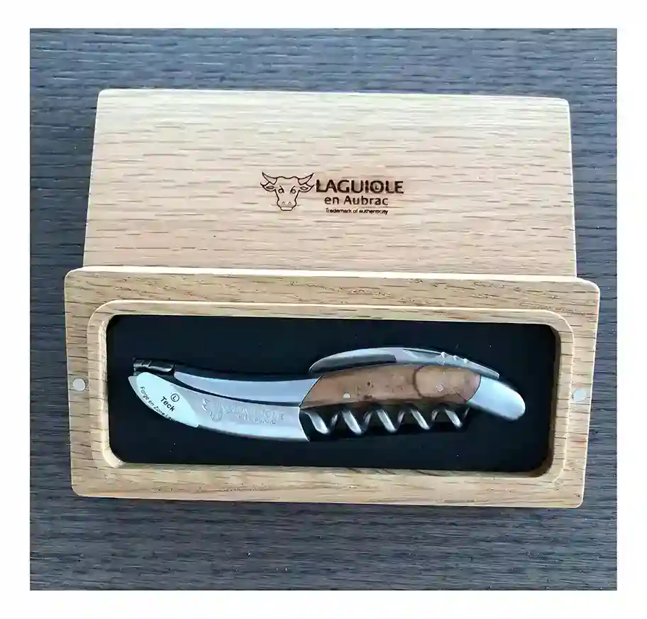 Saca-rolhas Laguiole en Aubrac Sommelier madeira inox