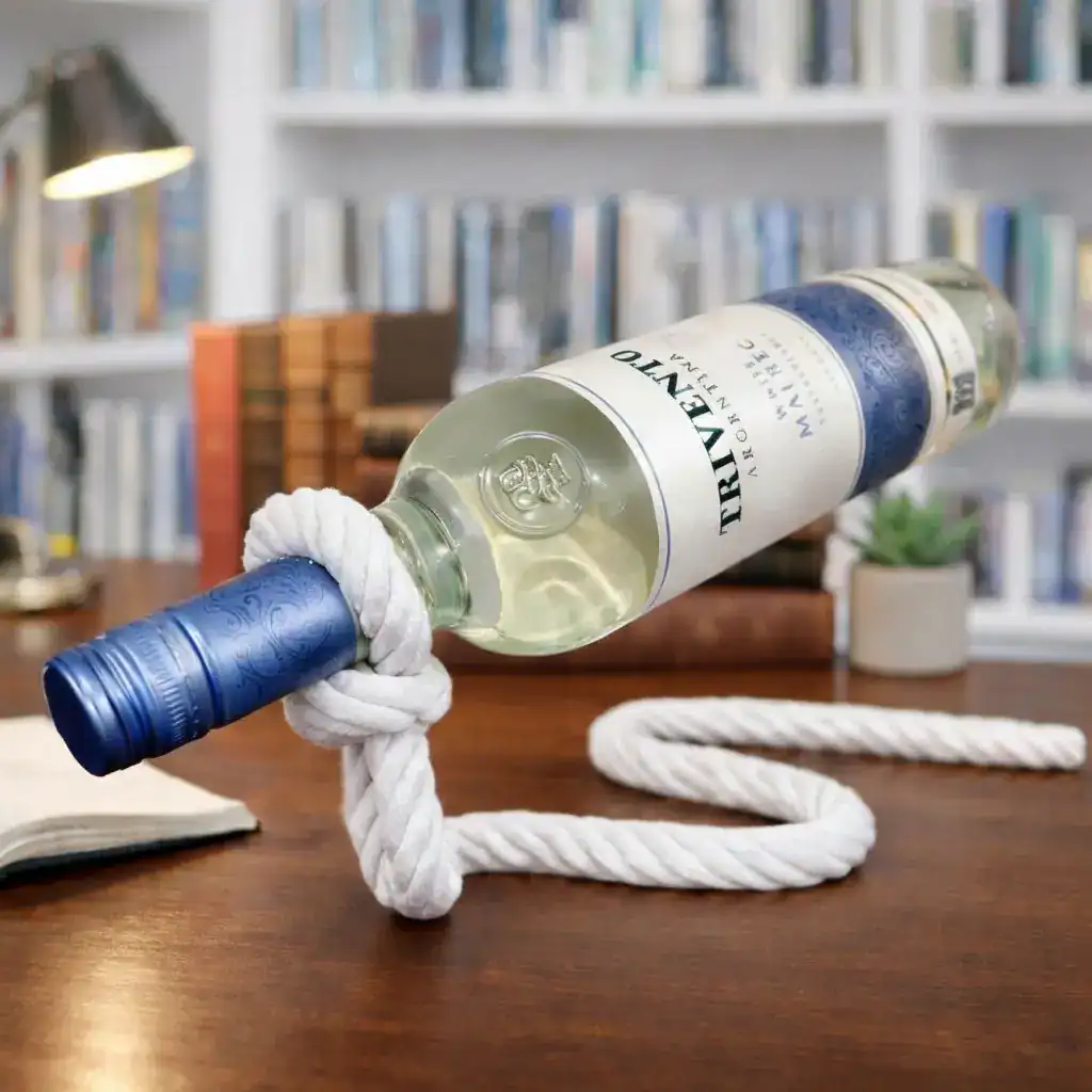 Suporte Decorativo Garrafa Vinho Estilo Flutuante ilusão