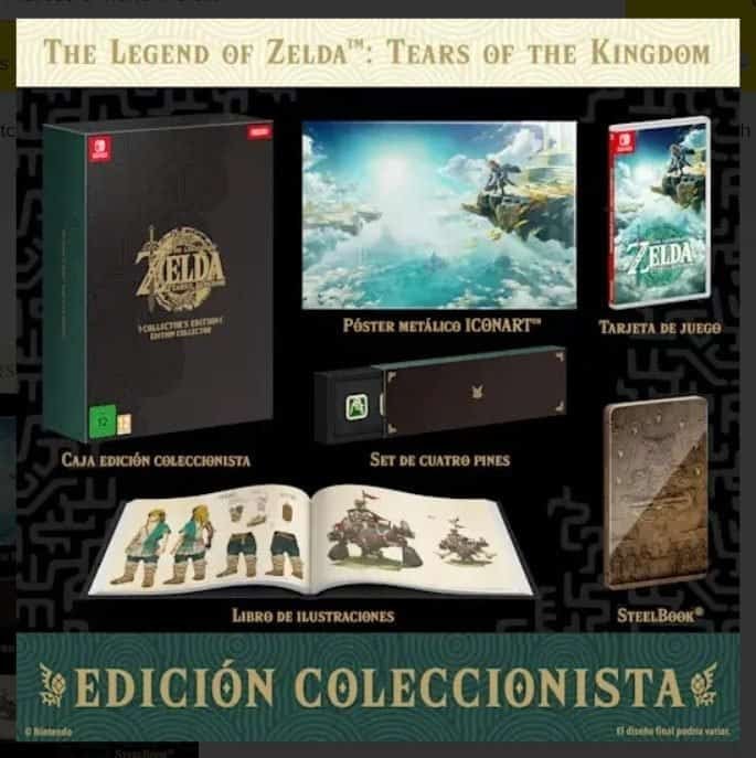 The Legend of Zelda: Tears of the Kingdom — Edição Especial Nintendo Switch — Mapa + Artbook