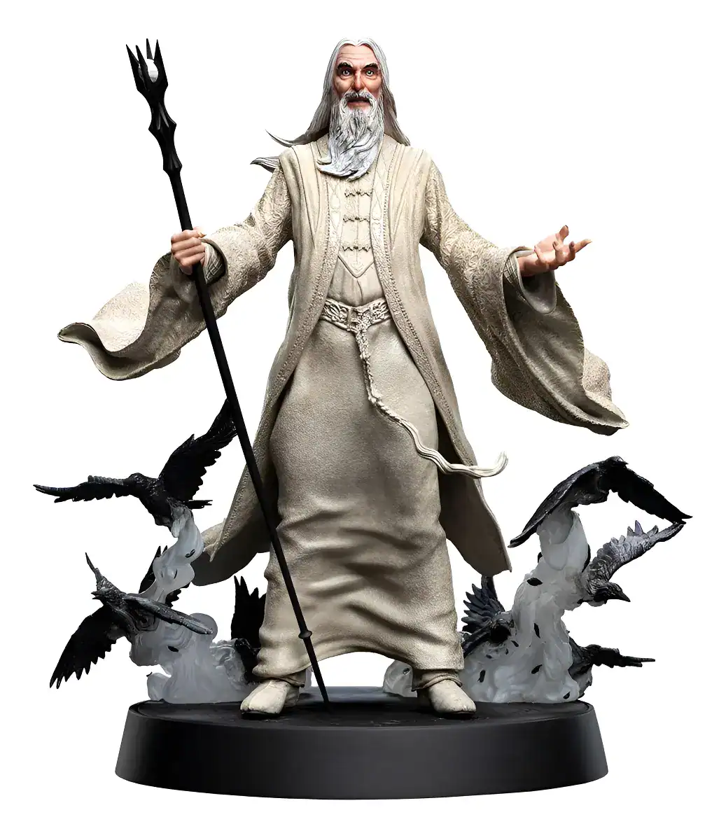 Weta Workshop Senhor dos Anéis Figuras de Fandom PVC Saruman A Estátua Branca 26 cm