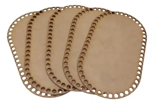 Base Maxi Crochê Fio de Malha Retangular 15x26cm MDF