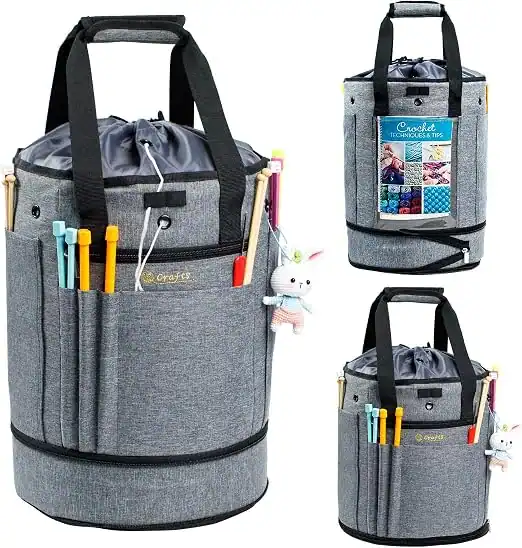 Bolsa de Crochê Expansível MYBAGZING armazenamento organizador