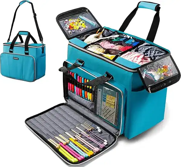 Bolsa de Tricô Organizador de Fios Grande suporte acessórios